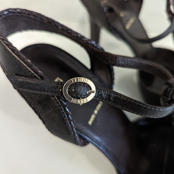Fendi Leather Braided Spy Heels - Picture 8 of 10